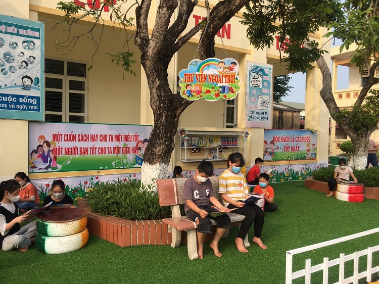 Thư viện xanh ở Trường Tiểu học Phú Tâm C  Không gian cho học sinh rèn  luyện tri thức